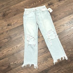 We The Free sz 25 free people cropped jeans NEW